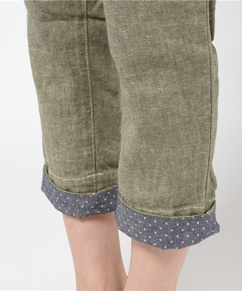 Westwood Outfitters（ウエストウッドアウトフィッターズ）の「【Westwood Outfitters】綿麻ダンガリー ベルト付きトラウザー（その他パンツ・レディース・カーキ/ブルー/ベージュ・SMALL/MEDIUM）」の5枚目の写真