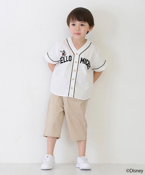 petit main（プティマイン）の「【Disney】ベースボールシャツ（シャツ/ブラウス・キッズ・ネイビー/オフホワイト・80ｃｍ/90cm/100cm/110cm/120cm/130cm）」の8枚目の写真