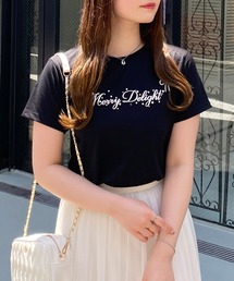 ふくれ刺しゅう装飾ロゴTシャツ