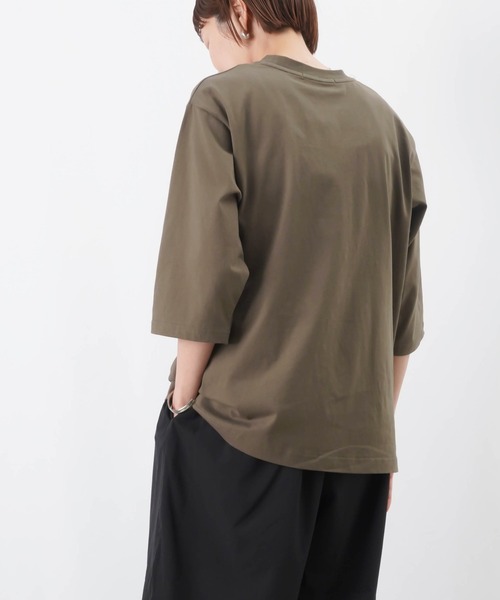 LUCA/LADY LUCK LUCA(ルカ/レディラックルカ)の「LC/LLL パッチワークTシャツ / 異素材MIXパッチワークTee(Tシャツ/カットソー・レディース・ブラック/カーキ/オフホワイト・FREE)」の12枚目の写真