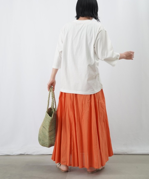 LUCA/LADY LUCK LUCA(ルカ/レディラックルカ)の「LC/LLL パッチワークTシャツ / 異素材MIXパッチワークTee(Tシャツ/カットソー・レディース・ブラック/カーキ/オフホワイト・FREE)」の14枚目の写真