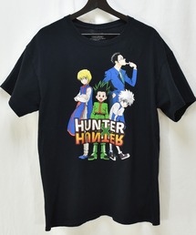 00's ハンター×ハンター協会プリントT アニメ ヴィンテージ 炭黒フェード 00's ハンター×ハンター協会プリントT アニメ ヴィンテージ 炭黒