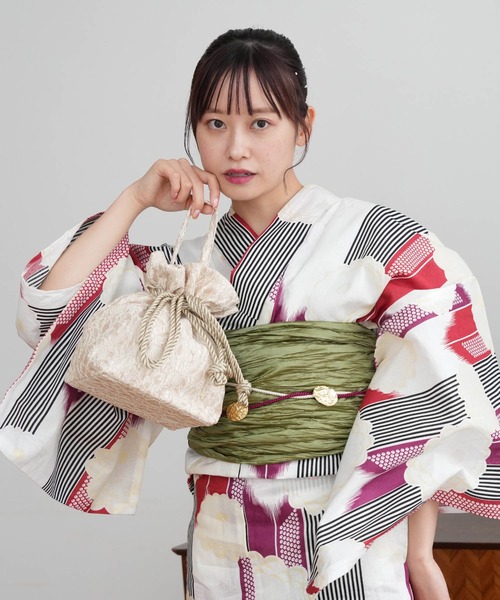 utatane（ウタタネ）の「巾着バッグ レース 日本製（和装小物・レディース・ベージュ・FREE）」の15枚目の写真