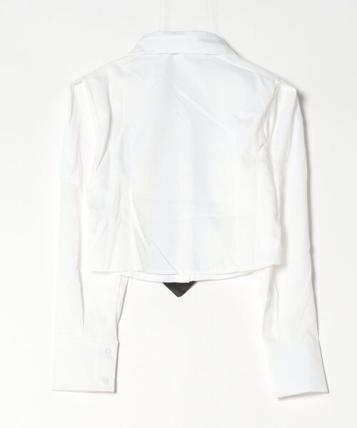 .KOM（ドットコム）の「A'GEM/9 × .kom 『.KOM/ドットケーオーエム』 クロップシャツ（シャツ/ブラウス・レディース・ブルー/ホワイト・S）」の7枚目の写真