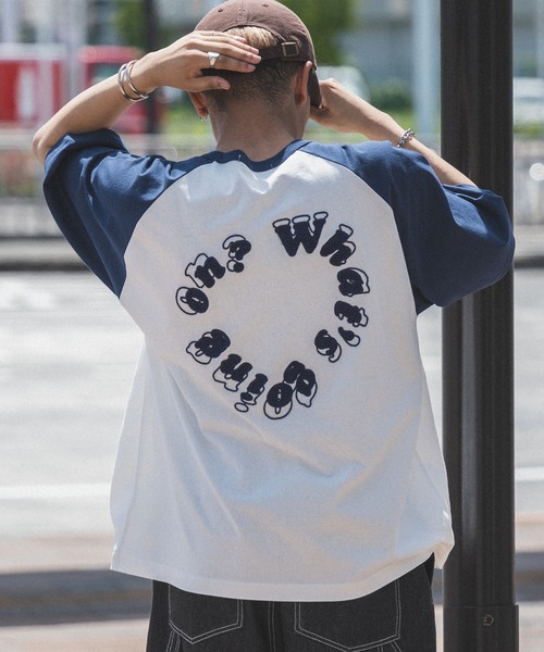 kutir（クティール）の「サガラサークルロゴラグランT（Tシャツ/カットソー・メンズ・ブラック/レッド系/ネイビー系/ホワイト/ブラック系・MEDIUM/LARGE）」の7枚目の写真