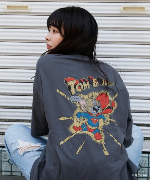 Tom&Jerry(トムアンドジェリー)の「【公式】トムとジェリー 天竺ピグメント風半袖Tシャツ(メンズ)(Tシャツ/カットソー・メンズ・C/A/B/D・M/L)」の18枚目の写真