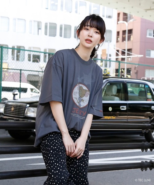 公式】トムとジェリー 天竺ピグメント風半袖Tシャツ（メンズ）（T