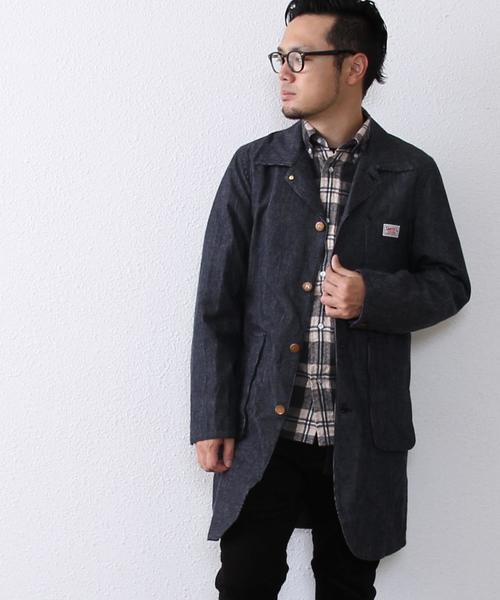 coen(コーエン)の「SMITH別注ピケショップコート(その他アウター・メンズ・ブラック/コバルトブルー・SMALL/MEDIUM/LARGE/X-LARGE)」の2枚目の写真