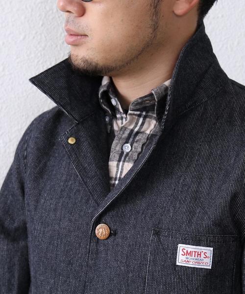 coen(コーエン)の「SMITH別注ピケショップコート(その他アウター・メンズ・ブラック/コバルトブルー・SMALL/MEDIUM/LARGE/X-LARGE)」の3枚目の写真