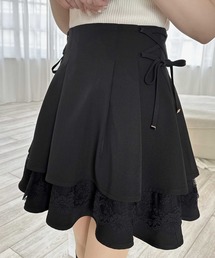 レーシーティアードミニスカート