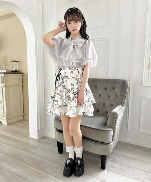 【セール】レーシーティアードミニスカート（スカート）｜couture BY ROJITA（クチュールバイロジータ）