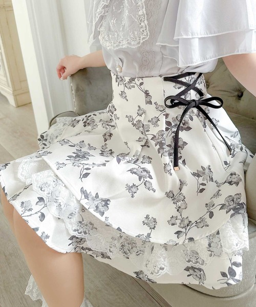 【セール】レーシーティアードミニスカート（スカート）｜couture BY ROJITA（クチュールバイロジータ）