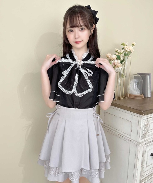 【セール】レーシーティアードミニスカート（スカート）｜couture BY ROJITA（クチュールバイロジータ）