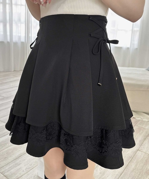 【セール】レーシーティアードミニスカート（スカート）｜couture BY ROJITA（クチュールバイロジータ）