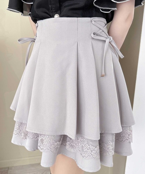 【セール】レーシーティアードミニスカート（スカート）｜couture BY ROJITA（クチュールバイロジータ）