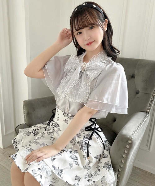 【セール】レーシーティアードミニスカート（スカート）｜couture BY ROJITA（クチュールバイロジータ）