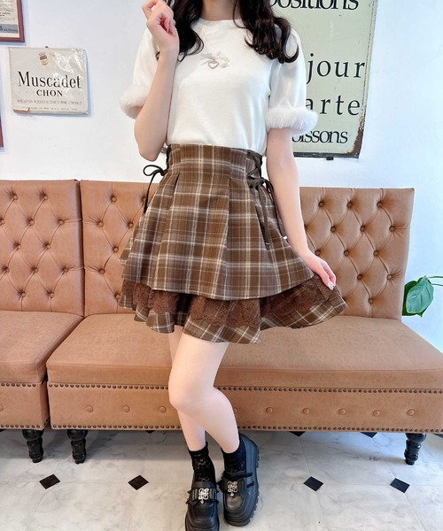 【セール】レーシーティアードミニスカート（スカート）｜couture BY ROJITA（クチュールバイロジータ）