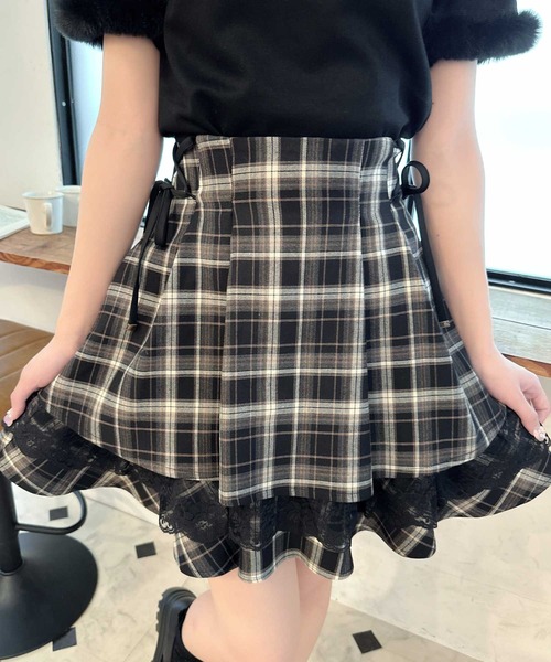 【セール】レーシーティアードミニスカート（スカート）｜couture BY ROJITA（クチュールバイロジータ）