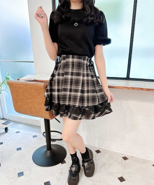 【セール】レーシーティアードミニスカート（スカート）｜couture BY ROJITA（クチュールバイロジータ）