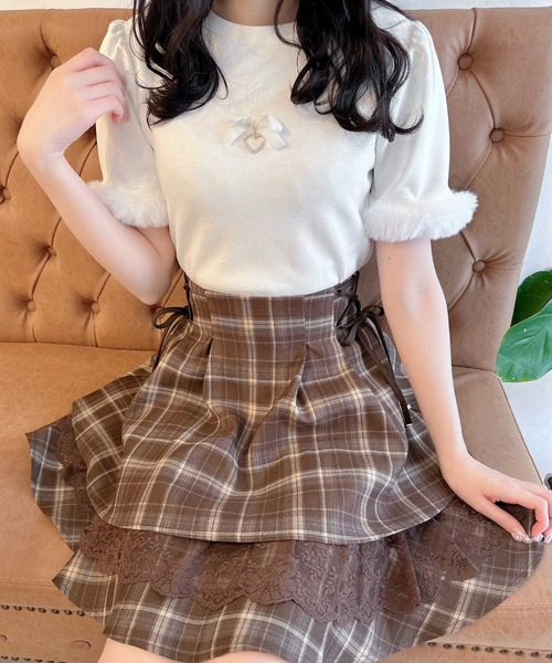 【セール】レーシーティアードミニスカート（スカート）｜couture BY ROJITA（クチュールバイロジータ）