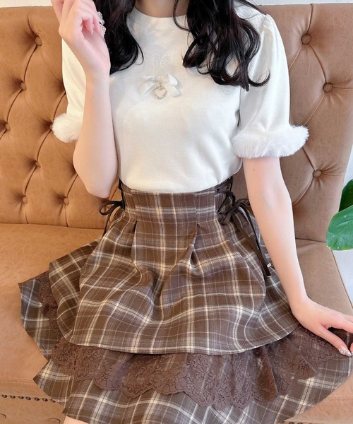 【セール】レーシーティアードミニスカート（スカート）｜couture BY ROJITA（クチュールバイロジータ）