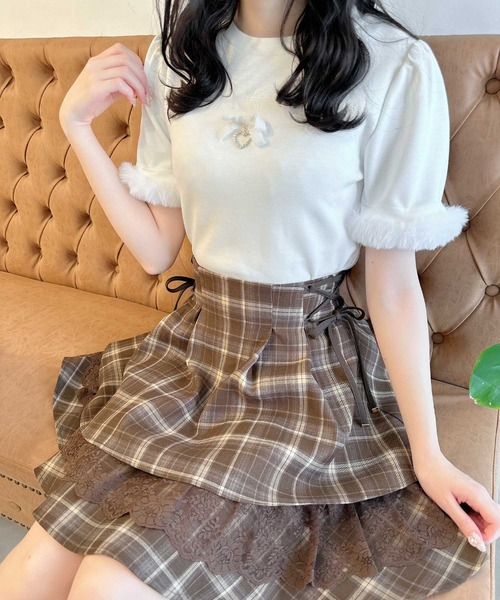 【セール】レーシーティアードミニスカート（スカート）｜couture BY ROJITA（クチュールバイロジータ）