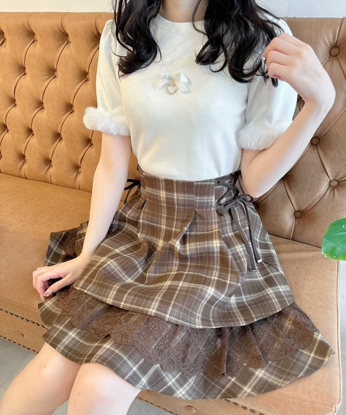 【セール】レーシーティアードミニスカート（スカート）｜couture BY ROJITA（クチュールバイロジータ）