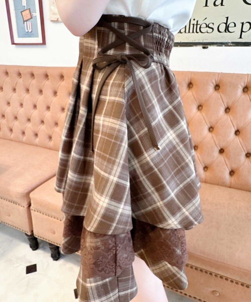 【セール】レーシーティアードミニスカート（スカート）｜couture BY ROJITA（クチュールバイロジータ）