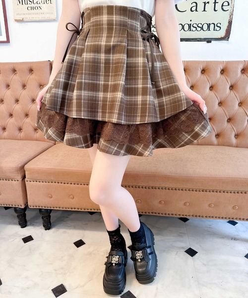 【セール】レーシーティアードミニスカート（スカート）｜couture BY ROJITA（クチュールバイロジータ）