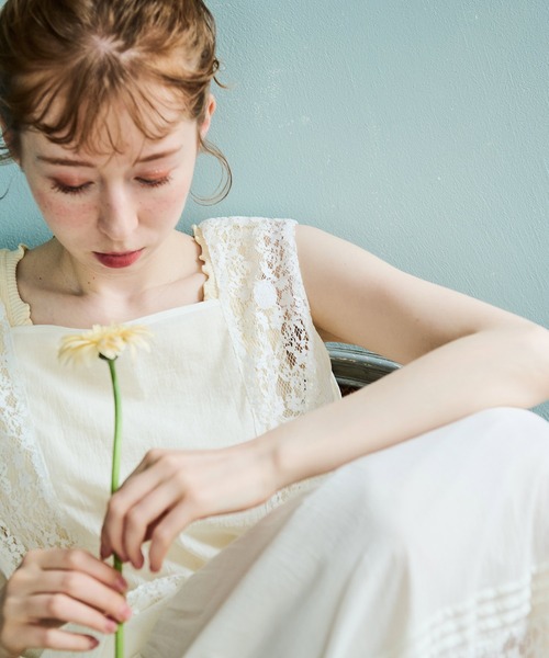 Crisp（クリスプ）の「サイドラインレースブラウス（シャツ/ブラウス・レディース・ブラック/アイボリー・FREE）」の16枚目の写真