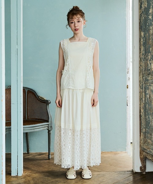 Crisp（クリスプ）の「サイドラインレースブラウス（シャツ/ブラウス・レディース・ブラック/アイボリー・FREE）」の20枚目の写真