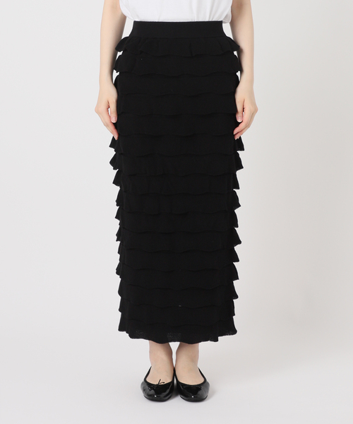 IENA（イエナ）の「ニットフリルスカート（スカート）」 - WEAR