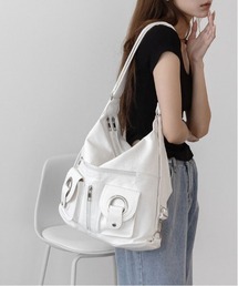 韓国ストリート♡軽量ワイドショルダーバッグ/追跡有 Port ショルダーバッグ バッグ 「 / ポート 」 Y2K サイド