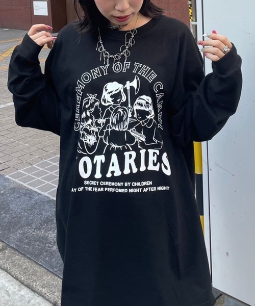 Candy Stripper（キャンディストリッパー）の「CEREMONY OF THE CANDY L/S Tシャツ（Tシャツ/カットソー・レディース・オフホワイト/ブラック・2）」の2枚目の写真