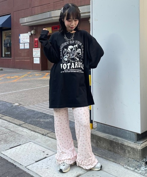 Candy Stripper（キャンディストリッパー）の「CEREMONY OF THE CANDY L/S Tシャツ（Tシャツ/カットソー・レディース・オフホワイト/ブラック・2）」の5枚目の写真