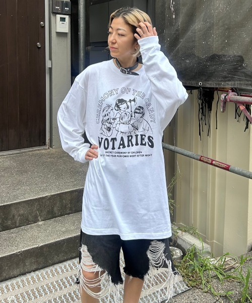 Candy Stripper（キャンディストリッパー）の「CEREMONY OF THE CANDY L/S Tシャツ（Tシャツ/カットソー・レディース・オフホワイト/ブラック・2）」の16枚目の写真