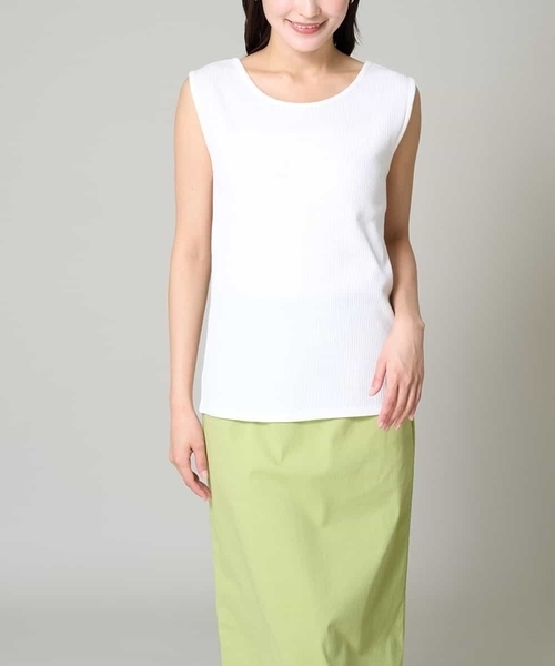 a.v.v(アーヴェヴェ)の「【前後2WAY】ベーシックタンクトップ(Tシャツ/カットソー・レディース・グレー系その他/ブラック/ホワイト・36/34/40/38/42)」の2枚目の写真