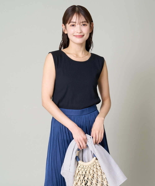 a.v.v(アーヴェヴェ)の「【前後2WAY】ベーシックタンクトップ(Tシャツ/カットソー・レディース・グレー系その他/ブラック/ホワイト・36/34/40/38/42)」の13枚目の写真