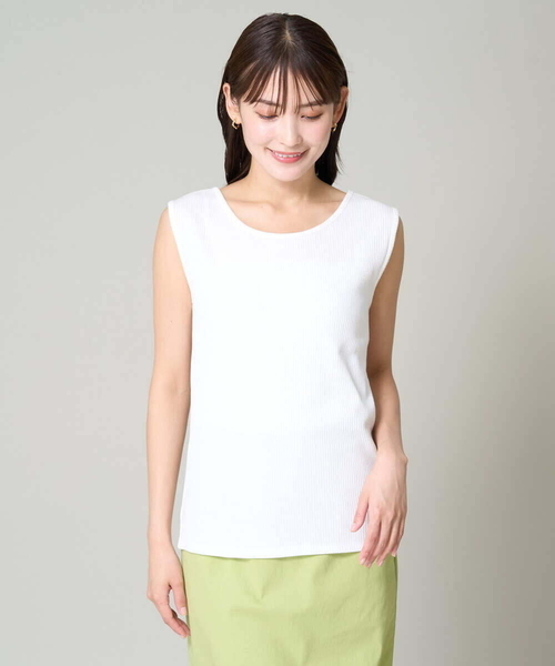 a.v.v(アーヴェヴェ)の「【前後2WAY】ベーシックタンクトップ(Tシャツ/カットソー・レディース・グレー系その他/ブラック/ホワイト・36/34/40/38/42)」の17枚目の写真