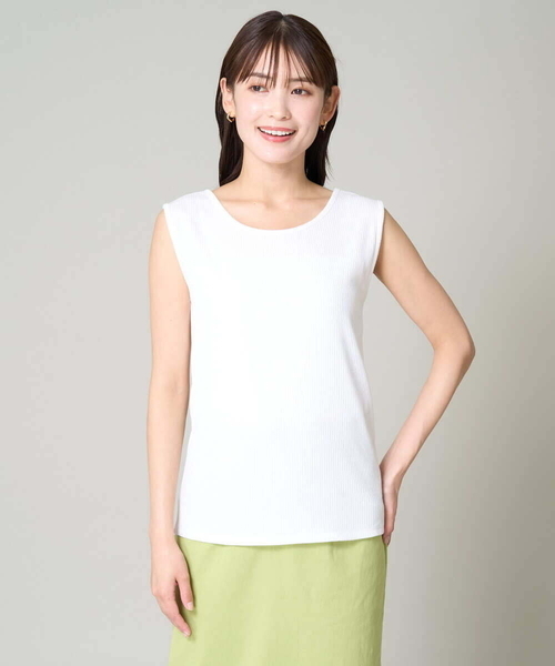 a.v.v(アーヴェヴェ)の「【前後2WAY】ベーシックタンクトップ(Tシャツ/カットソー・レディース・グレー系その他/ブラック/ホワイト・36/34/40/38/42)」の18枚目の写真