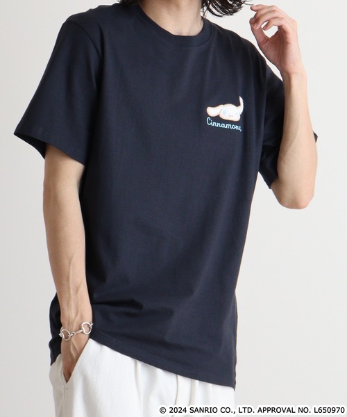 sanrio(サンリオ)の「サンリオキャラクターズ サガラ刺繍Tシャツ(Tシャツ/カットソー・メンズ・ネイビー/ホワイト/ブラック/ライトパープル・L/LL/M)」の14枚目の写真