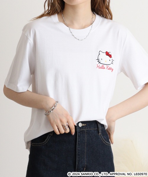 sanrio(サンリオ)の「サンリオキャラクターズ サガラ刺繍Tシャツ(Tシャツ/カットソー・メンズ・ネイビー/ホワイト/ブラック/ライトパープル・L/LL/M)」の20枚目の写真