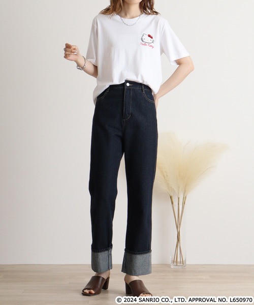 sanrio(サンリオ)の「サンリオキャラクターズ サガラ刺繍Tシャツ(Tシャツ/カットソー・メンズ・ネイビー/ホワイト/ブラック/ライトパープル・L/LL/M)」の17枚目の写真