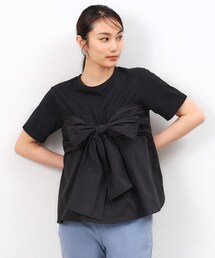 OPAQUE.CLIP | リボンビスチェドッキングカットソー【洗濯機洗い可】(Tシャツ/カットソー)