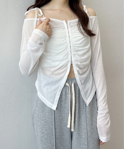 セール】ギャザーフロントホックプルオーバー 139130（Tシャツ