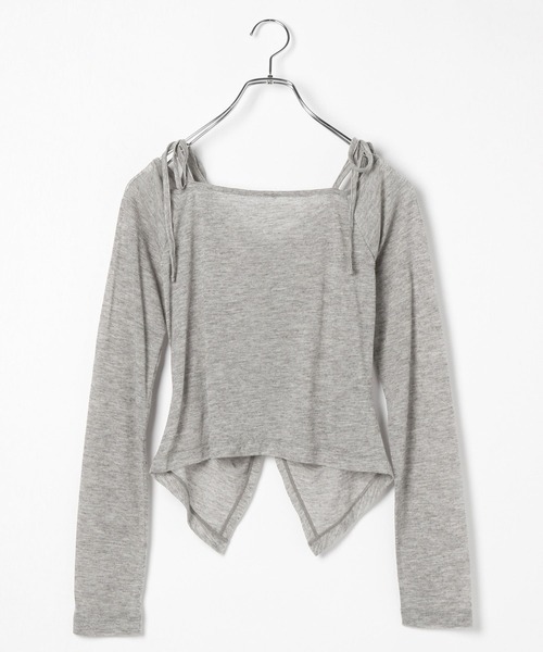 Heather（ヘザー）の「ギャザーフロントホックプルオーバー　139130（Tシャツ/カットソー・レディース・ブラック/グレー/オフホワイト・FREE）」の8枚目の写真