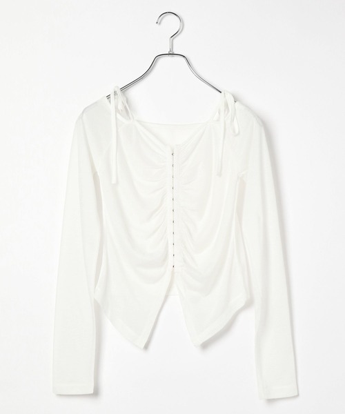 セール】ギャザーフロントホックプルオーバー 139130（Tシャツ