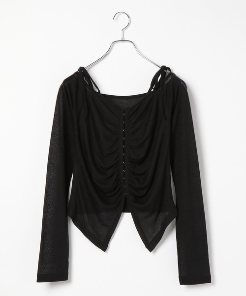 Heather（ヘザー）の「ギャザーフロントホックプルオーバー　139130（Tシャツ/カットソー・レディース・ブラック/グレー/オフホワイト・FREE）」の15枚目の写真