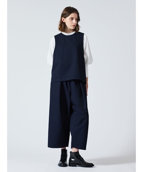 美品　mizuiroind ハイウエストタックパンツ mizuiro ind（ミズイロインド） ハイウエスト タックパンツ