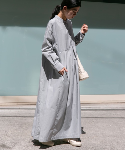 FORK&SPOON（フォークアンドスプーン）の「FORK&SPOON　タックワイドワンピース（ワンピース・レディース・ブルー系その他/ブラック系その他・1/2）」の5枚目の写真